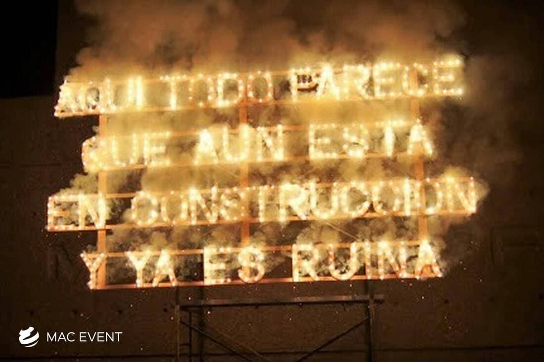 firework lettering display